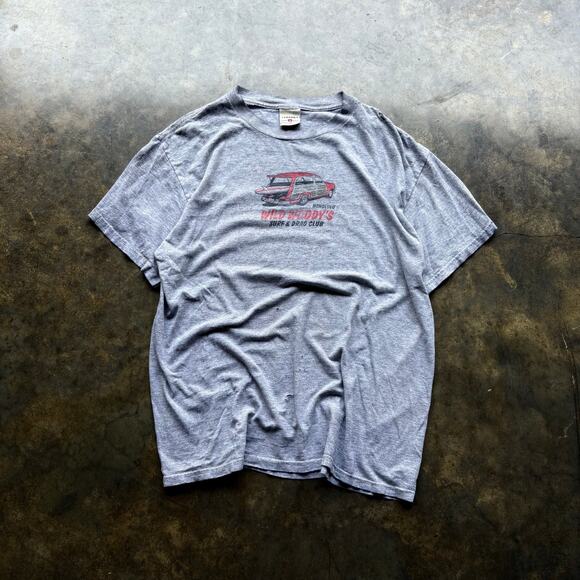 Vintage Y2K Surf‎ Style Wild Woody's Surf and Drag Club T-shirt - Picture 1 of 5